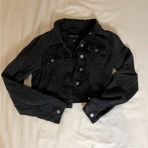 Black Crop Denim Jacket